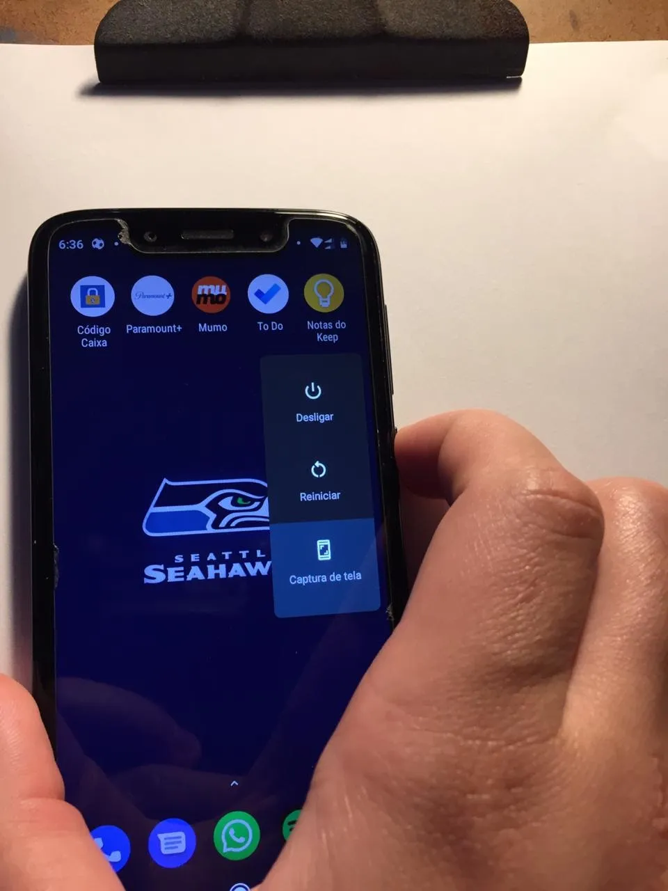 Como tirar print no Moto G7 Play -“captura de tela”, basta clicar nela - WikiAjuda
