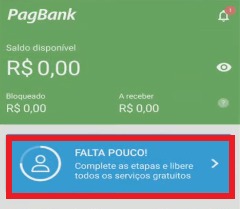 Como abrir conta digital no Pagbank - falta pouco - wikiajuda