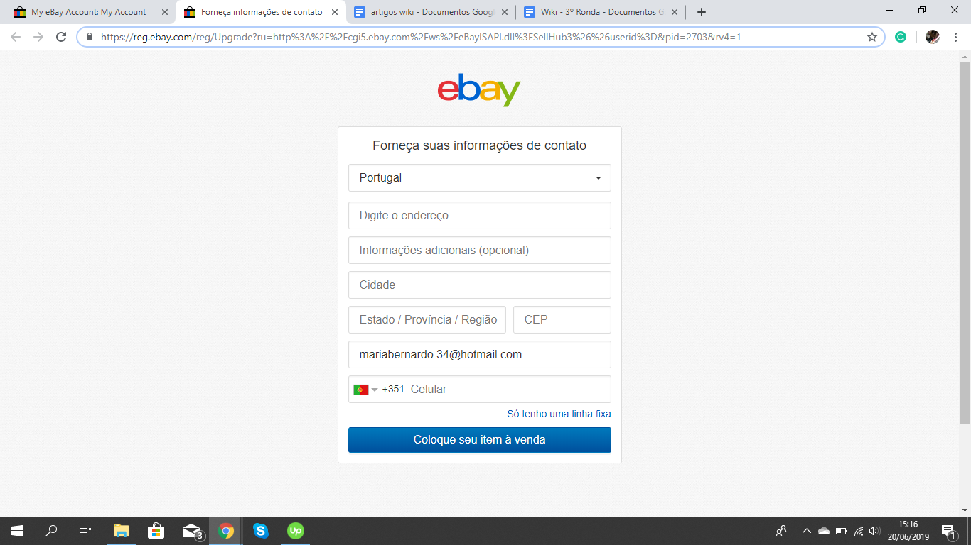 Como Criar Conta no Ebay
