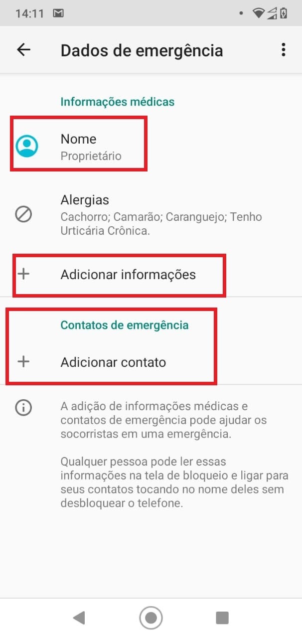 Como preencher os dados de emergência no Motorola One - Dados de emergencia - WikiAjuda