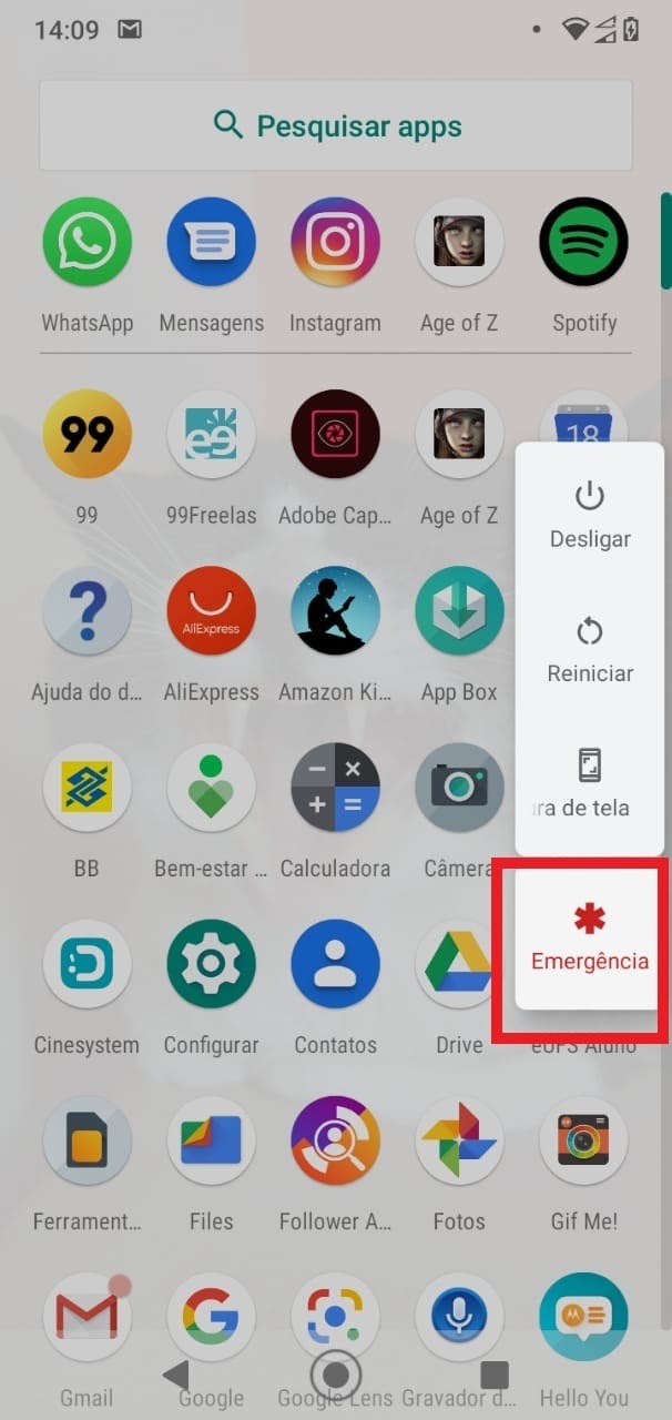 Como preencher os dados de emergência no Motorola One - Botao emergencia - WikiAjuda