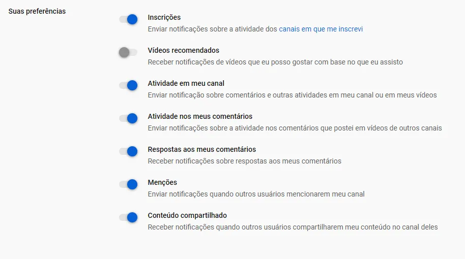 Como cancelar as notificacoes do Youtube - Escolha - WikiAjuda