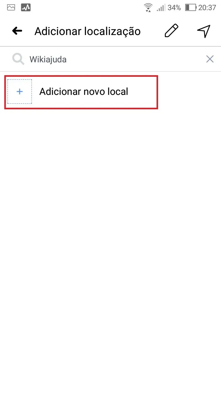 Como criar uma localização no instagram - Clique em Adicionar Local - WikiAjuda