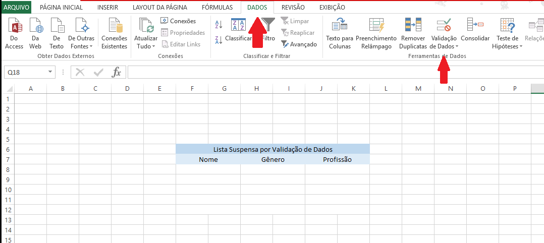 Como criar uma lista suspensa no Excel - Validação de Dados - WikiAjuda