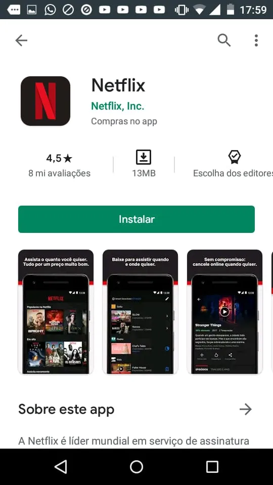 Como instalar Netflix no Android - Clique em instalar - WikiAjuda